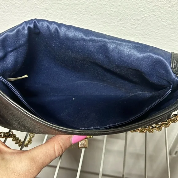 Coach Black and Gold Crossbody Bag with Chain Strap - Picture 5 of 7